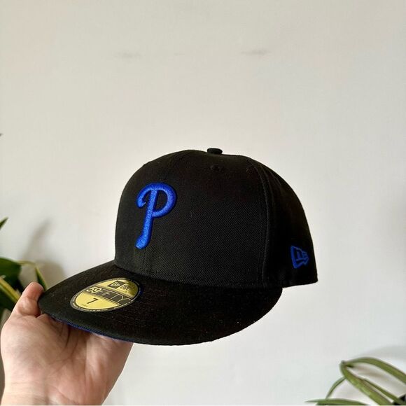 Philadelphia Phillies New Era 59 Fitted Baseball Hat World Series 1996 Size 7 - Picture 3 of 9